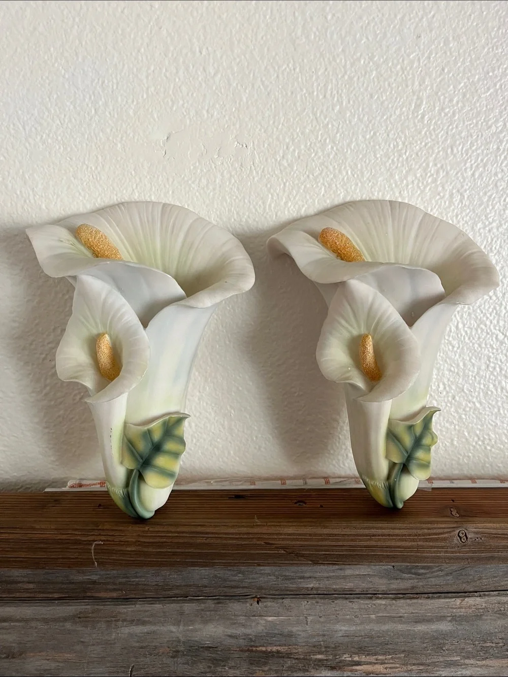 VINTAGE Ibis & Orchid: Calla Lily Wall Pocket Vase / Planters